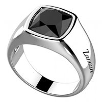 Ring Zancan Man cosmostone in Silver Onice ESA006 - ESA006
